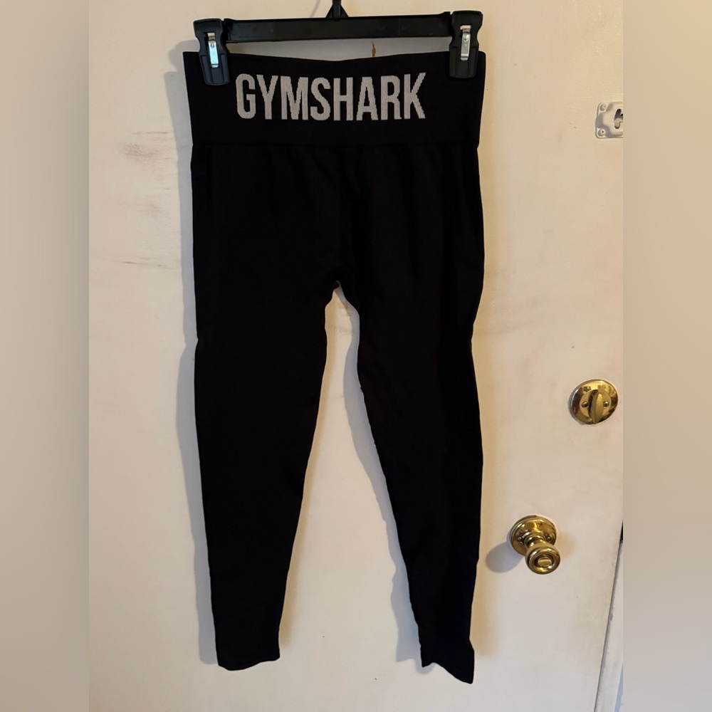 Gymshark Black Seamless Leggings Logo Waistband Women’s Size S/M (No Tag)